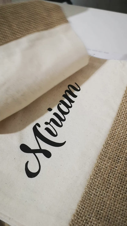 Regalo para mujer personalizado con nombre - Neceser natural