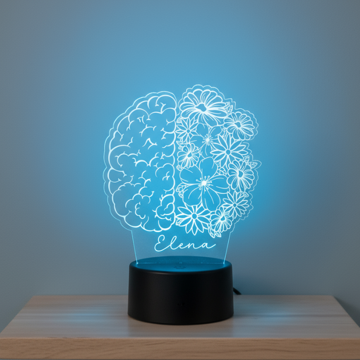 lámpara led personalizada con nombre para psicóloga - De moi à toi