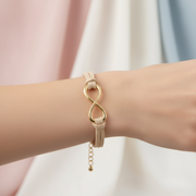 Pulsera ajustable de ante con símbolo infinito – Regalo elegante – De moi à toi