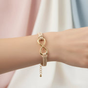 Pulsera ajustable de ante con símbolo infinito – Regalo elegante – De moi à toi