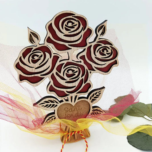 Rosas de madera de sant jordi - De moi at oi