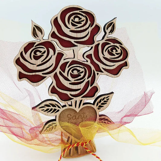 Regalo original para sant jordi - Rosas de madera a domicilio - De moi à toi