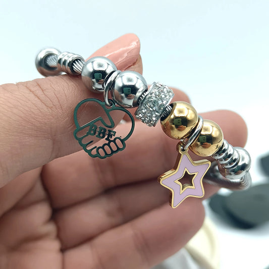 Regalo original de amistad – Brazalete de acero para mejor amiga – De moi à toi