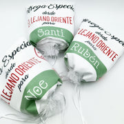 Saco de regalos navidad personalizados impreso con nombre