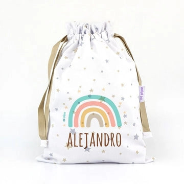 Saquito Arcoiris personalizado - Regalo original personalizado - DE MOI À TOI