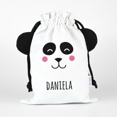 saquito escolar guardería personalizado con nombre animalitos - D emoi a toi
