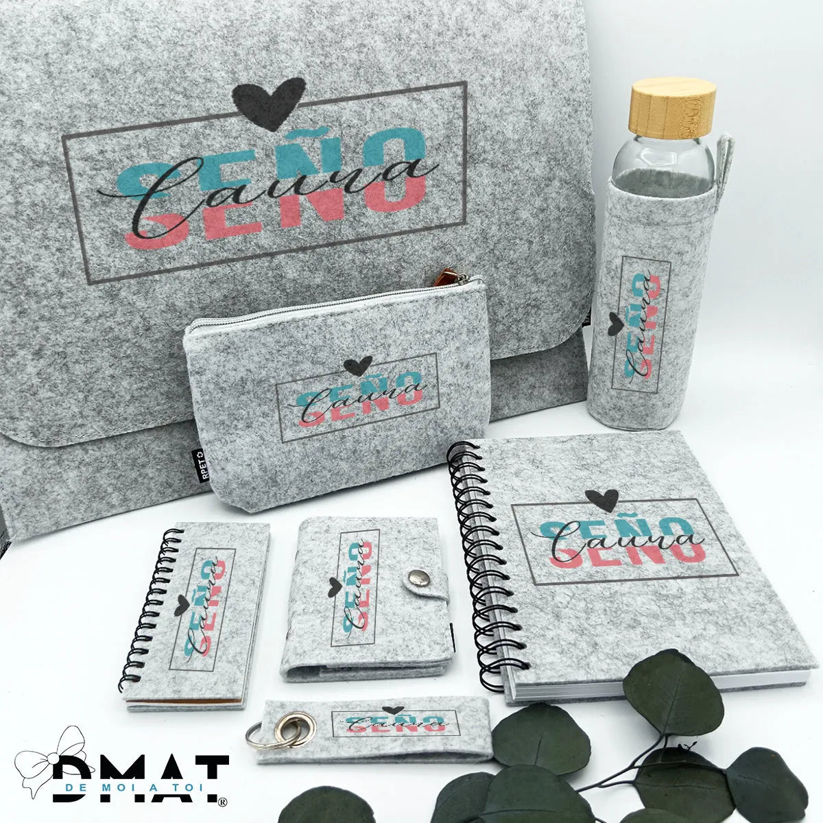 Set de regalo personalizado para seño original y práctico ideal para fin de curso y navidad - De moi a toi