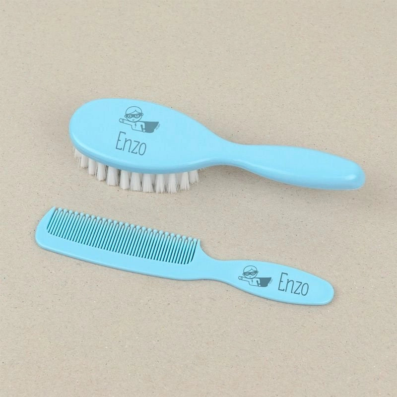 Set Cepillo y Peine personalizado (Diseños y Colores) - Regalo original personalizado - DE MOI À TOI