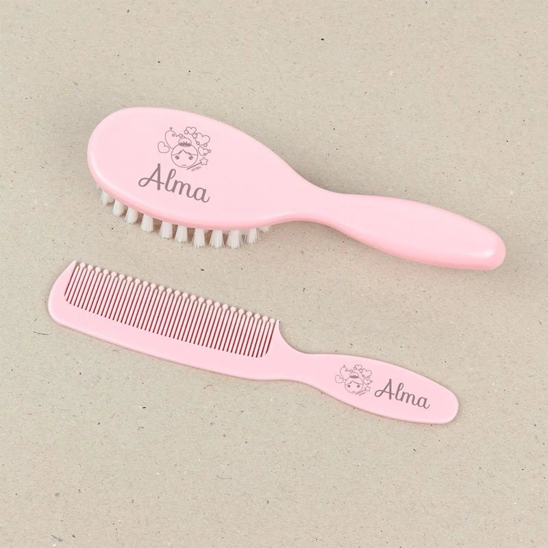 Set Cepillo y Peine personalizado (Diseños y Colores) - Regalo original personalizado - DE MOI À TOI
