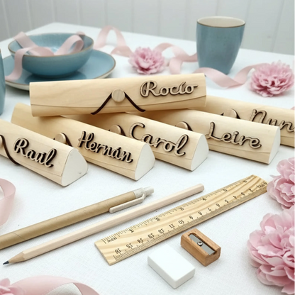 Sets de regalo personalizado con nombre para alumnos, compañeros e invitados de celebración - De moi à toi