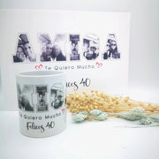 Set Lámina y Taza personalizada mejores Amigas - Regalo original personalizado - DE MOI À TOI