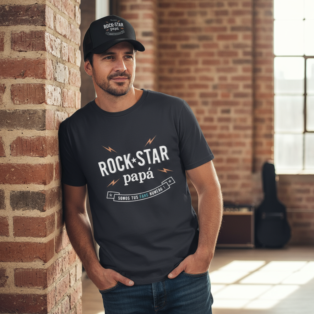 Set de regalo Padre Rockstar con camiseta y gorra – De moi à toi