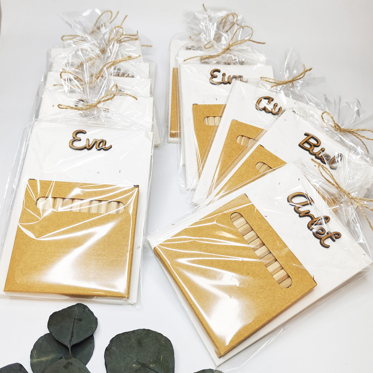Set infantil colorear para bodas bautizos y comuniones con libreta de semillas