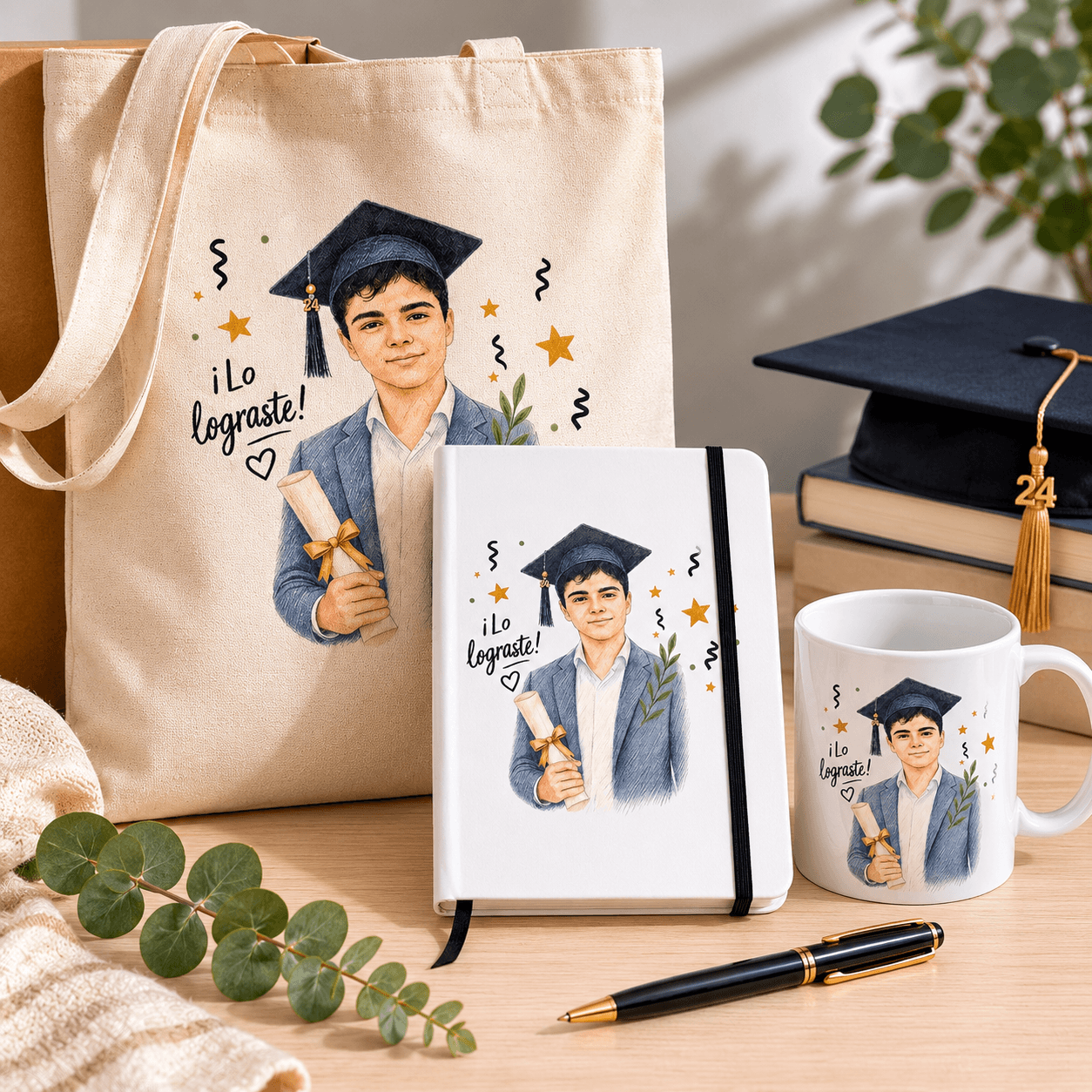 Set de regalo original para felicitar en graduación