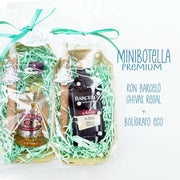 Set de detalle de Navidad premium para hombres con mini botella !Ultimas unidades! incluye Ron Barceló y Chivas Regal.