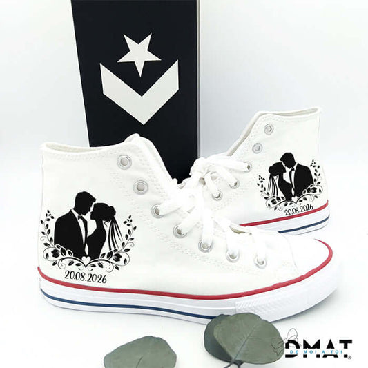 Silueta | Zapatillas tipo converse personalizadas pareja – regalo original