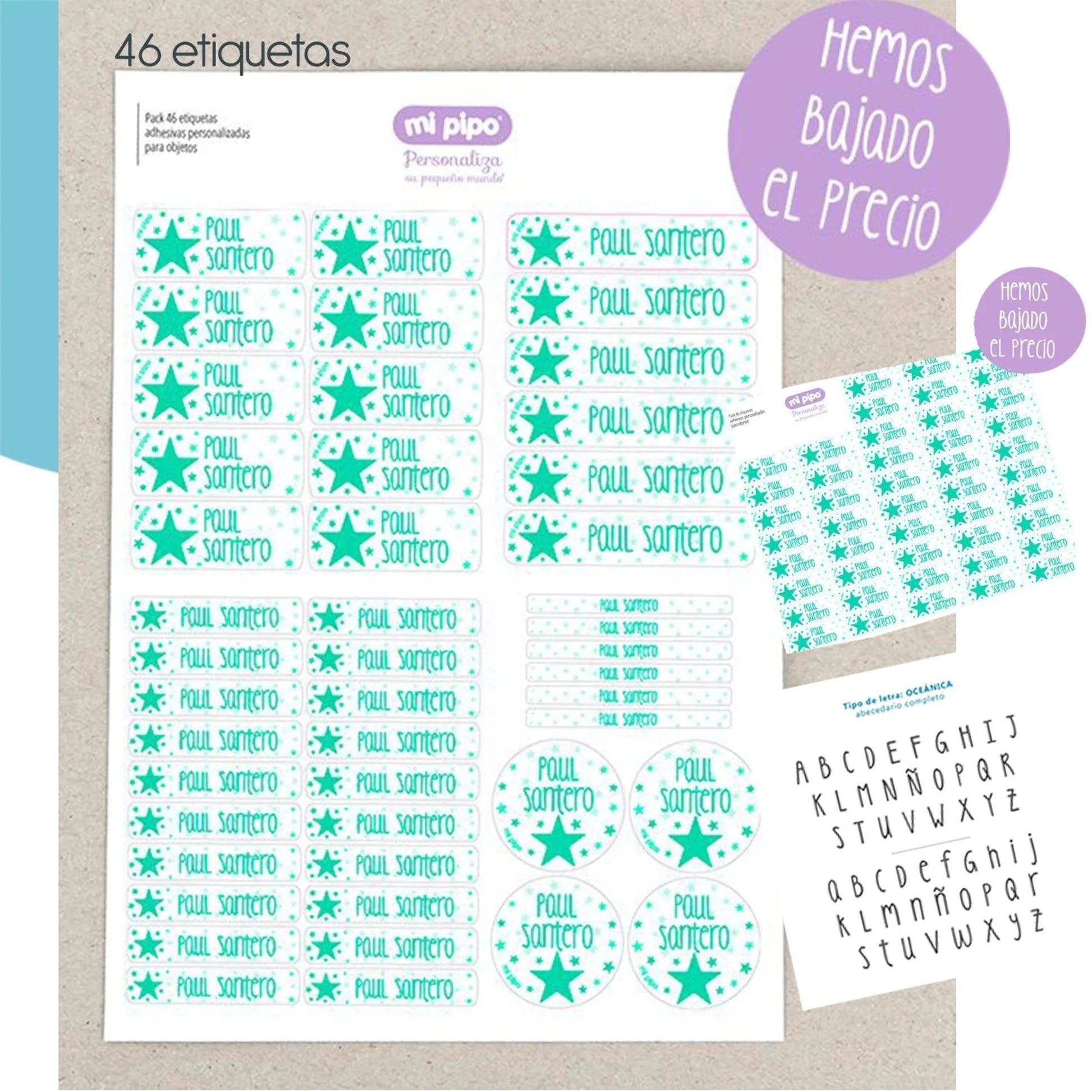 etiquetas objetos para niños con nombres