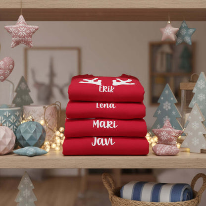  conjunto de ropa personalizada navideña familiar con nombres – De moi à toi