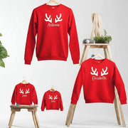 sudaderas familiares personalizadas con cuernitos de reno – De moi à toi  