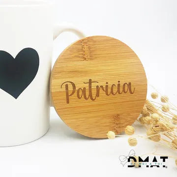 Tapa de bambú hermética para tazas