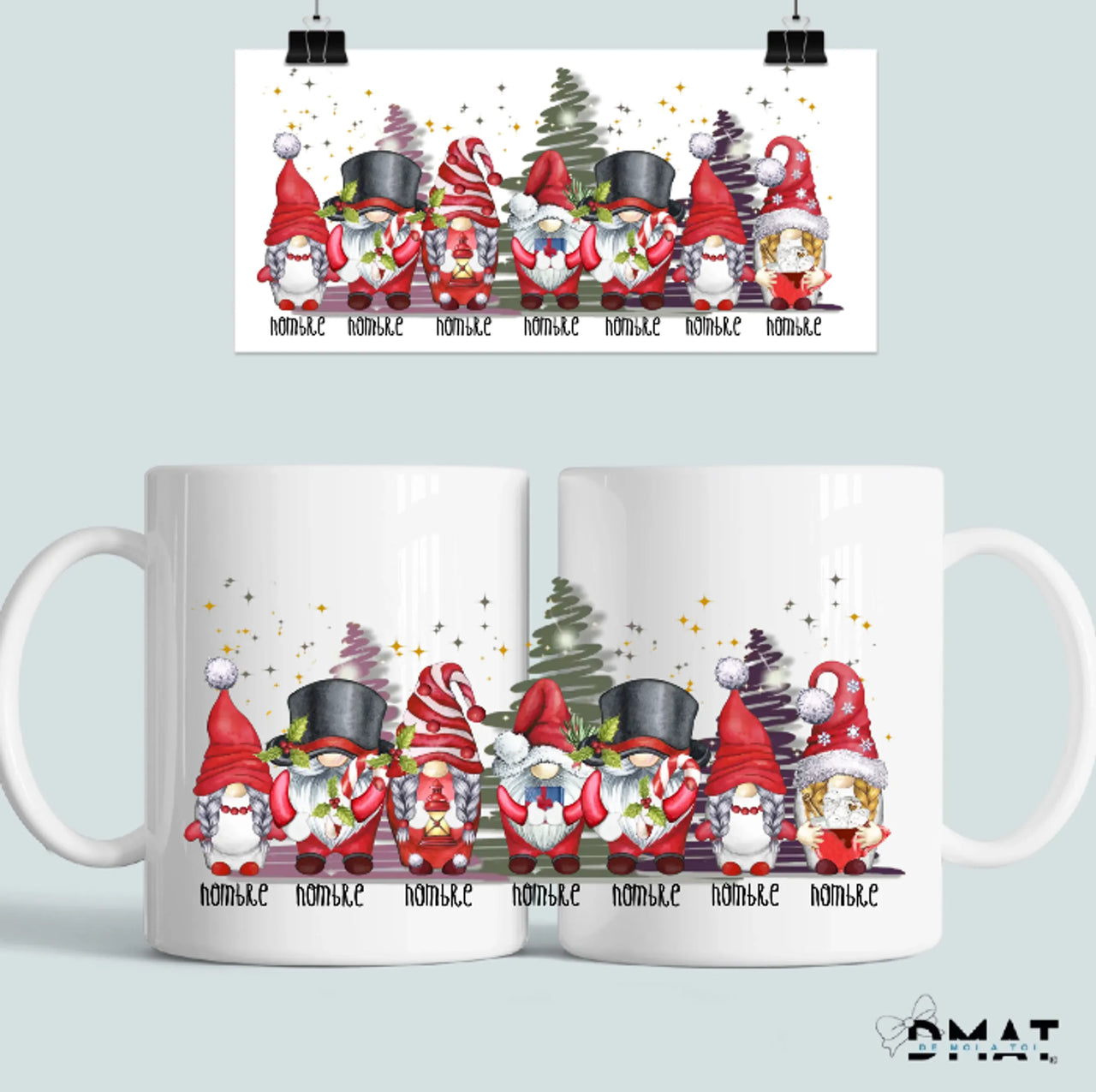 taza navideña para grupos personalizada