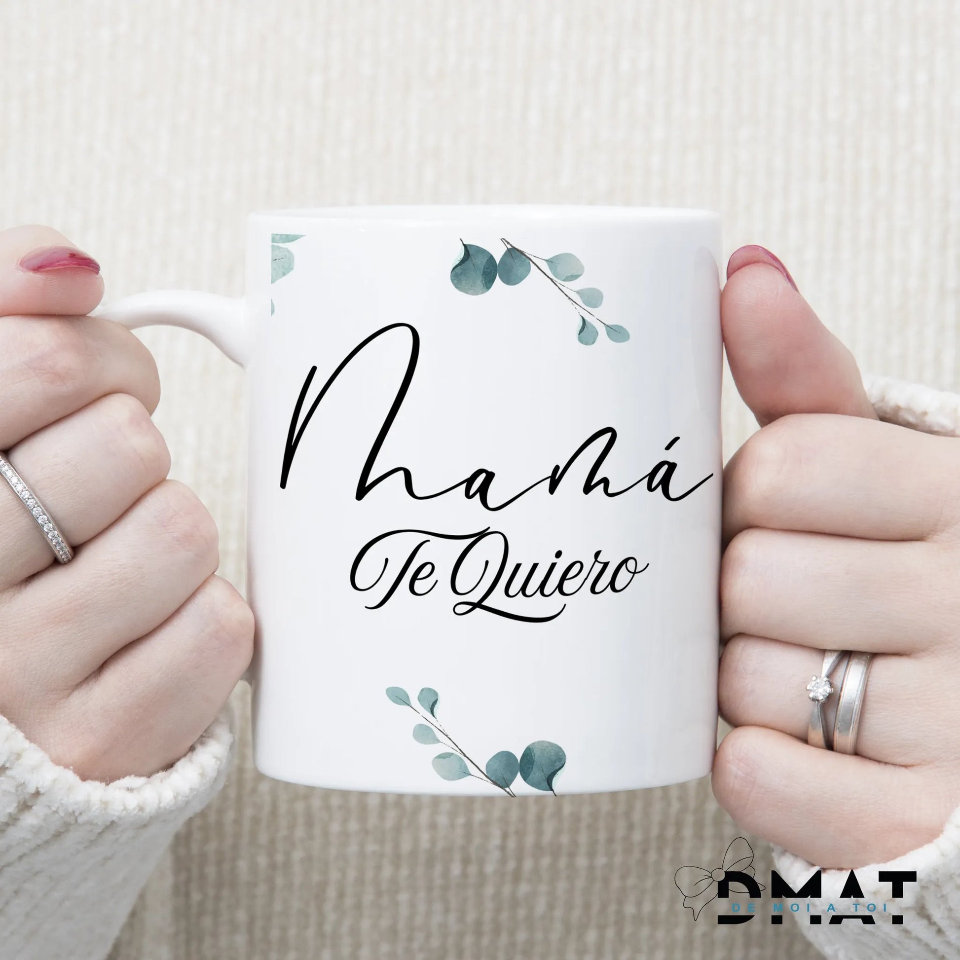 Taza personalizada para familia con diseño acuarela - de moi a toi