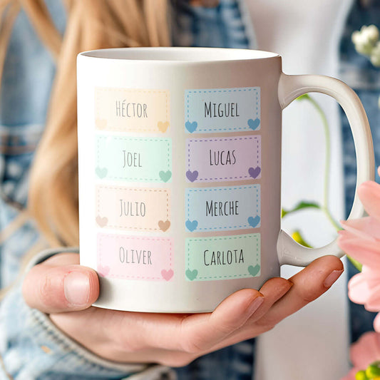  taza personalizada tipo stickers con alumnos – regalo profesor – De moi à toi 