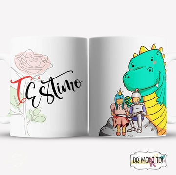 Taza Sant Jordi - T'estimo - Regalo original personalizado - DE MOI À TOI