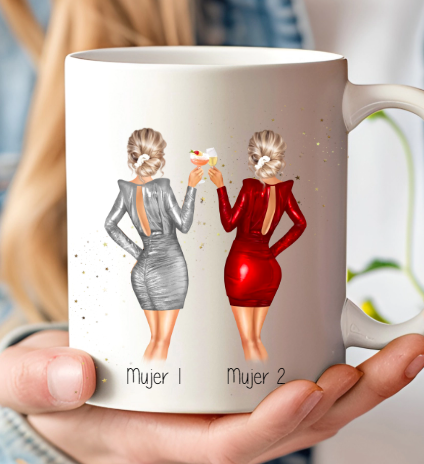 Regalo original para amigas con ilustración personalizada