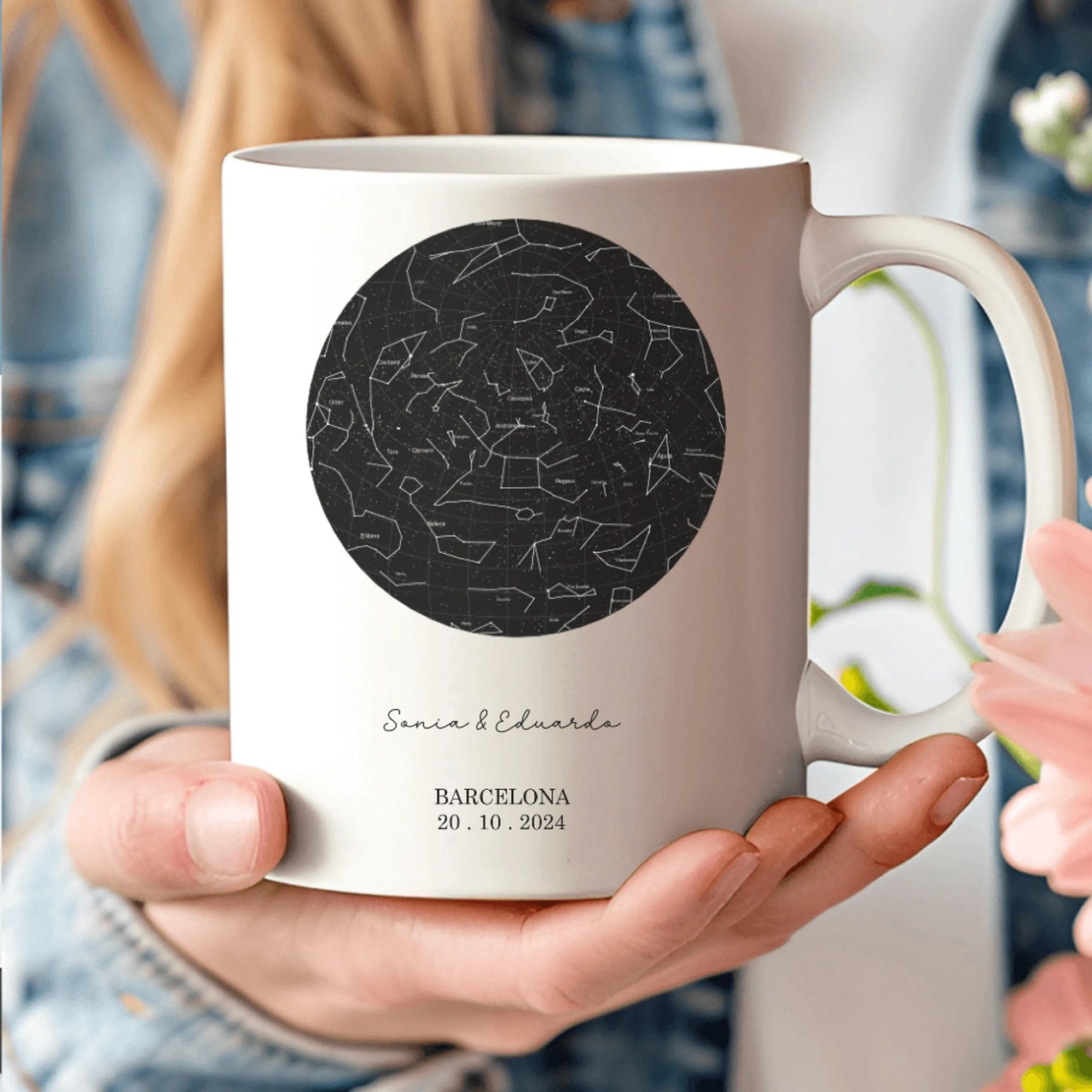 taza mapa de constelaciones personalizada – regalo original enamorados – De moi à toi  