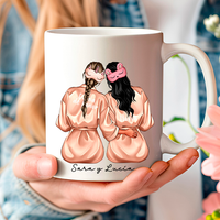 Taza con ilustración personalizada para damas de honor