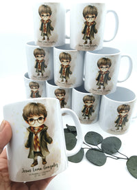 Tazas de invitados de comunión diseño harry potter