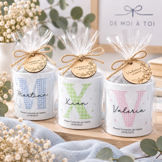 Tazas personalizadas envueltas para regalo · presentación original · De Moi à Toi