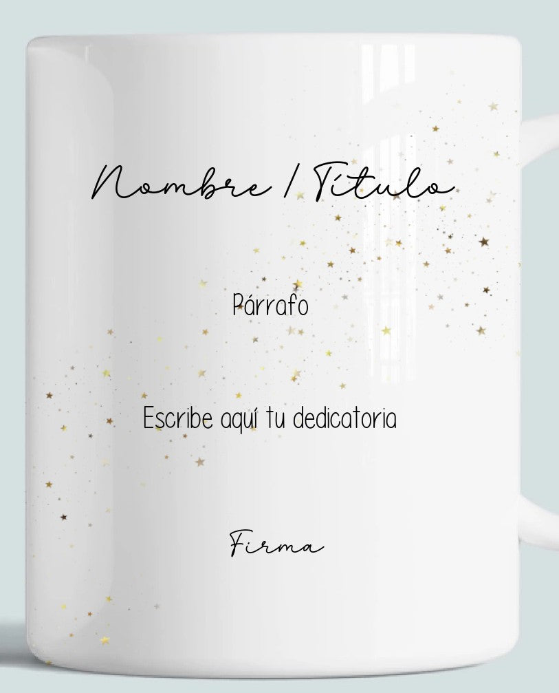 Dedicatoria trasera taza