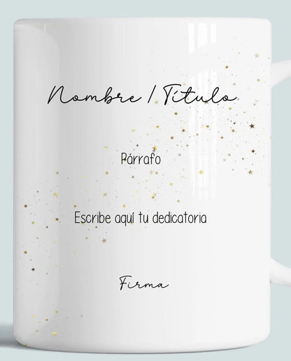 Dedicatoria trasera taza