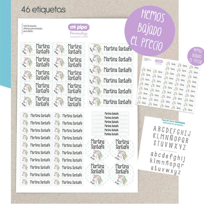 etiquetas objetos para niños con nombres