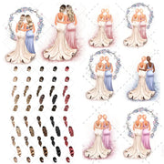 Cliparts para personalizar de boda para regalar a novias y damas de honor - de moi a toi