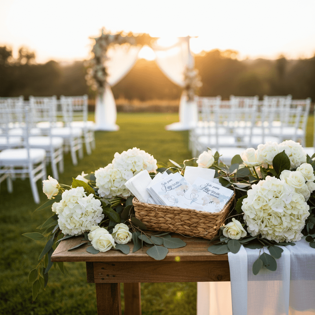 detalle boda pañuelos ceremonia invitados
