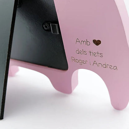 Marco de fotos bebé decorativo personalizado con nombre y datos nacimiento