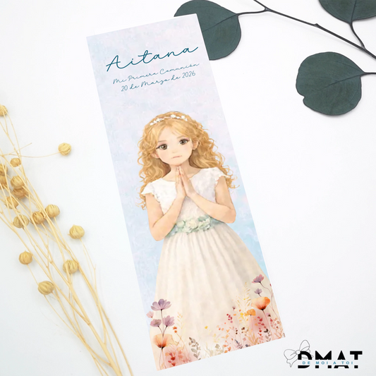 Recordatorio impreso económico Wildflower  (Pack 12 uds)