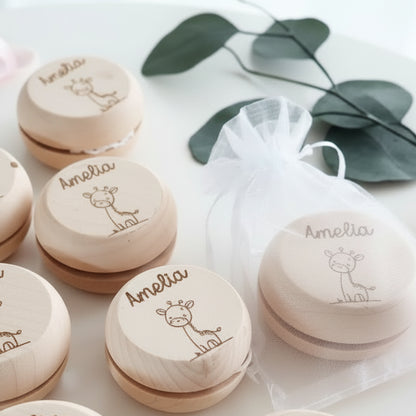 yoyo de madera personalizado para invitados niños y niñas