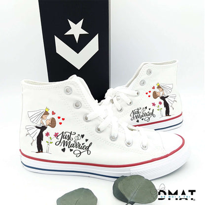 zapatillas boda pareja ilustracion