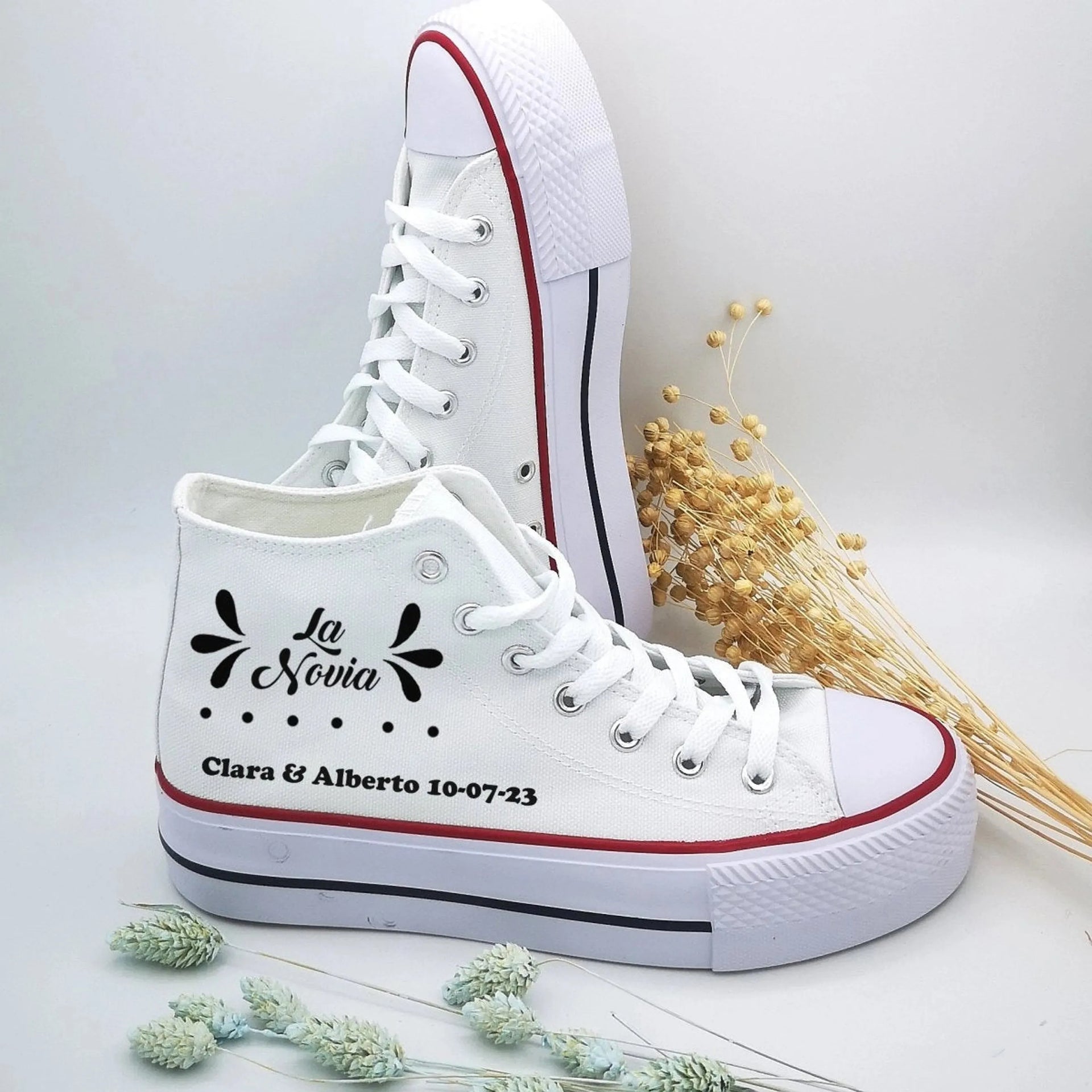 Zapatillas personalizadas mujer - Novia y damas de honor - Regalo original personalizado - DE MOI À TOI