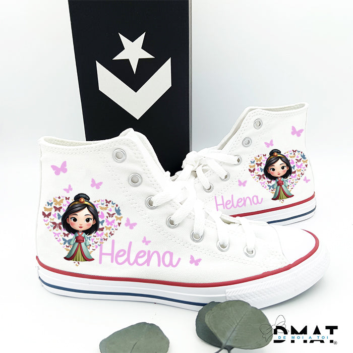 zapatillas niña con nombre y princesa