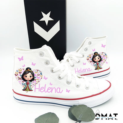 zapatillas niña con nombre y princesa