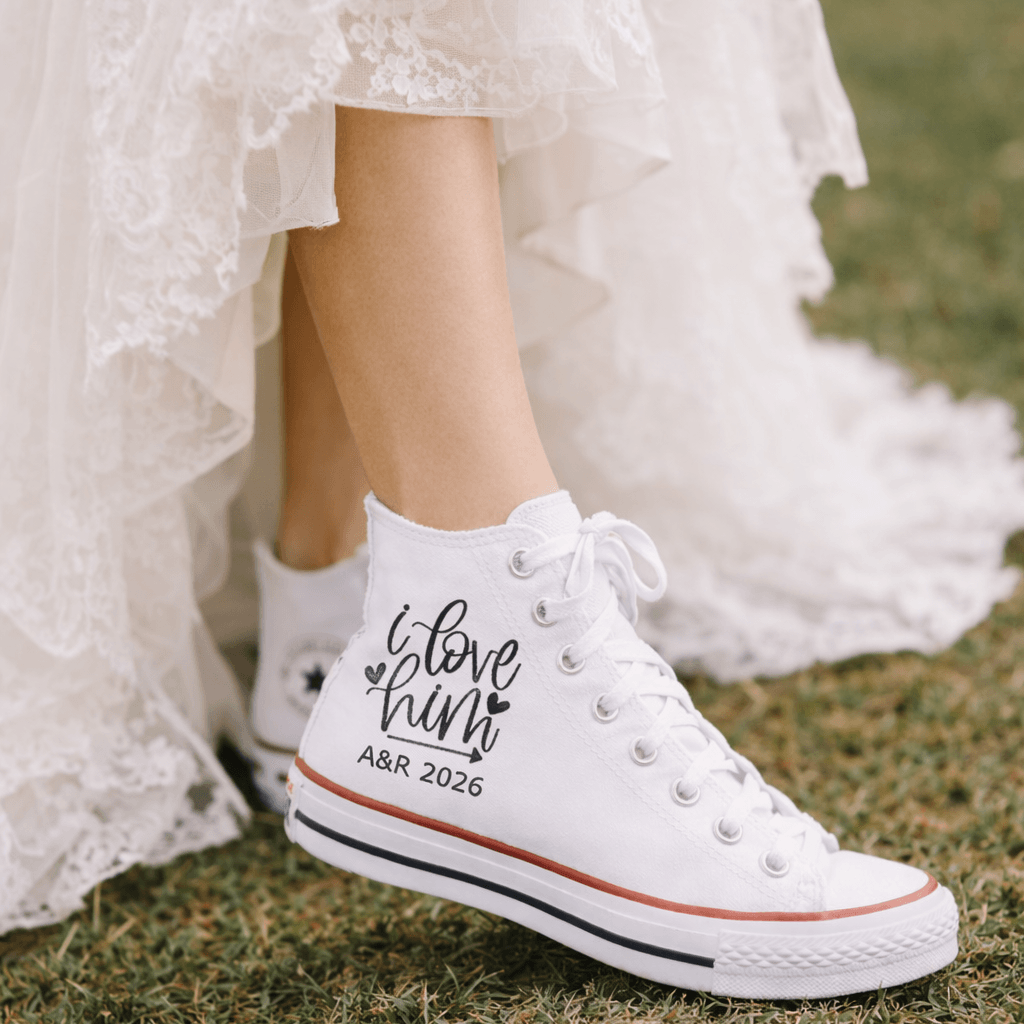 Zapatilla de boda personalizada para novia y damas de honor marca converse