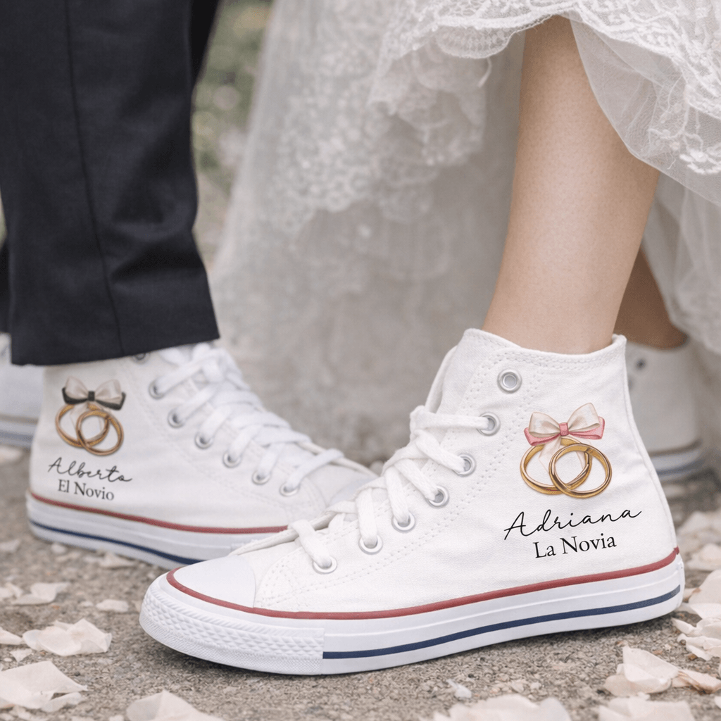 zapatillas converse para boda alianzas personalizadas para novios