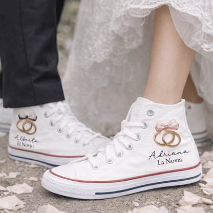 zapatillas converse para boda alianzas personalizadas para novios