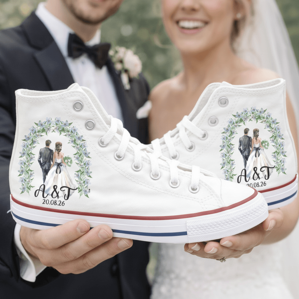 zapatillas boda personalizadas iniciales fecha floral