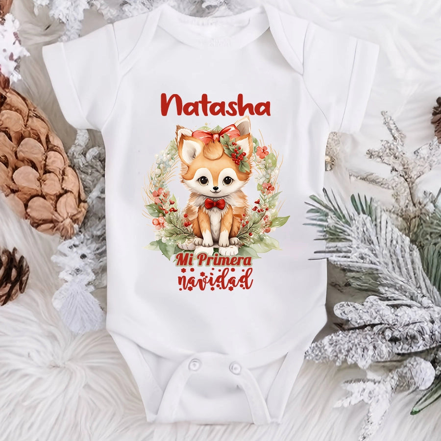 Body personalizado mi primera navidad animalitos - de moi a toi